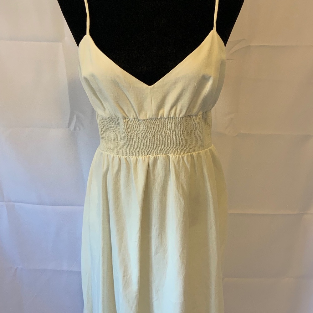 Zara ivory linen dress